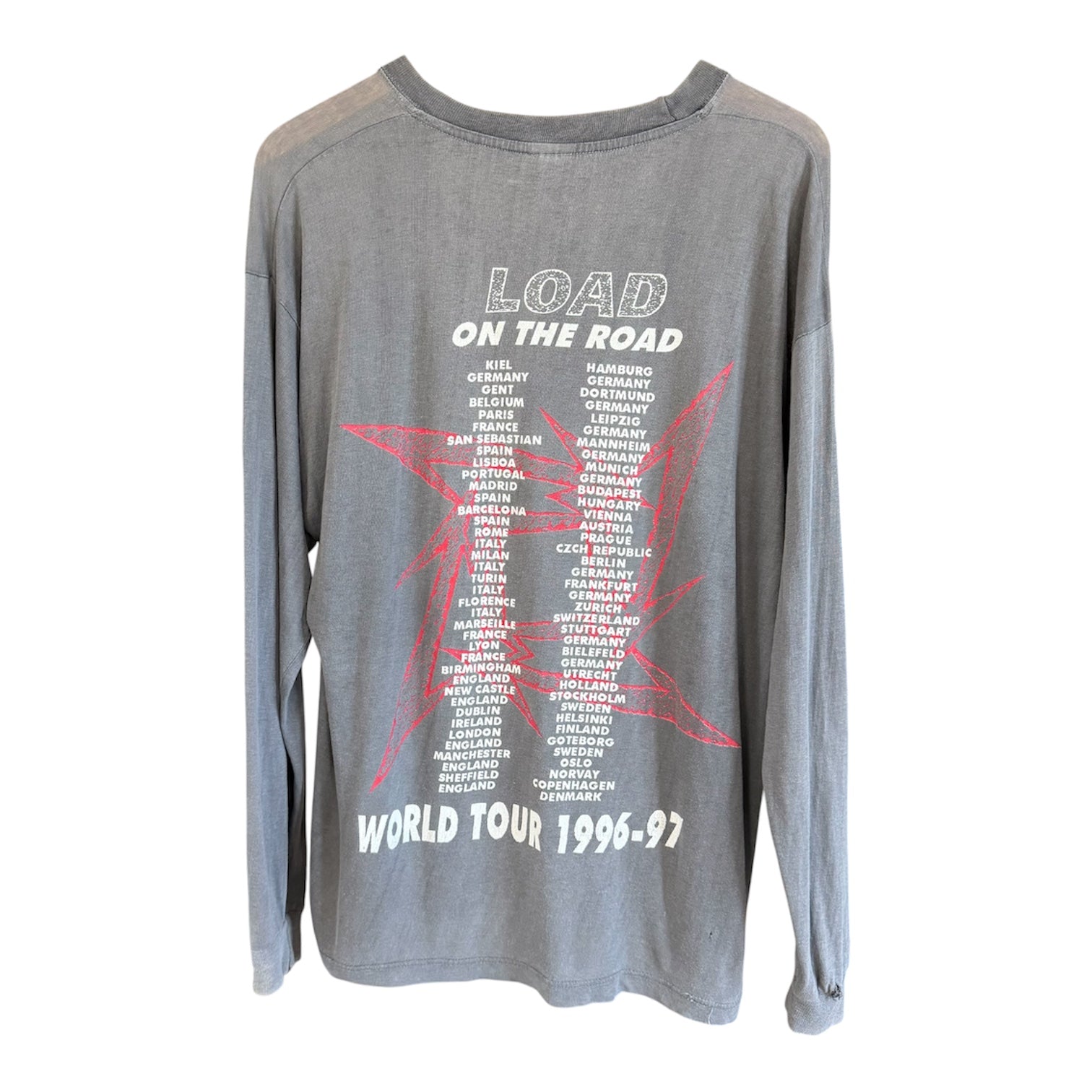 1996 Metallica “Load On The Road” Faded Long Sleeve Tee