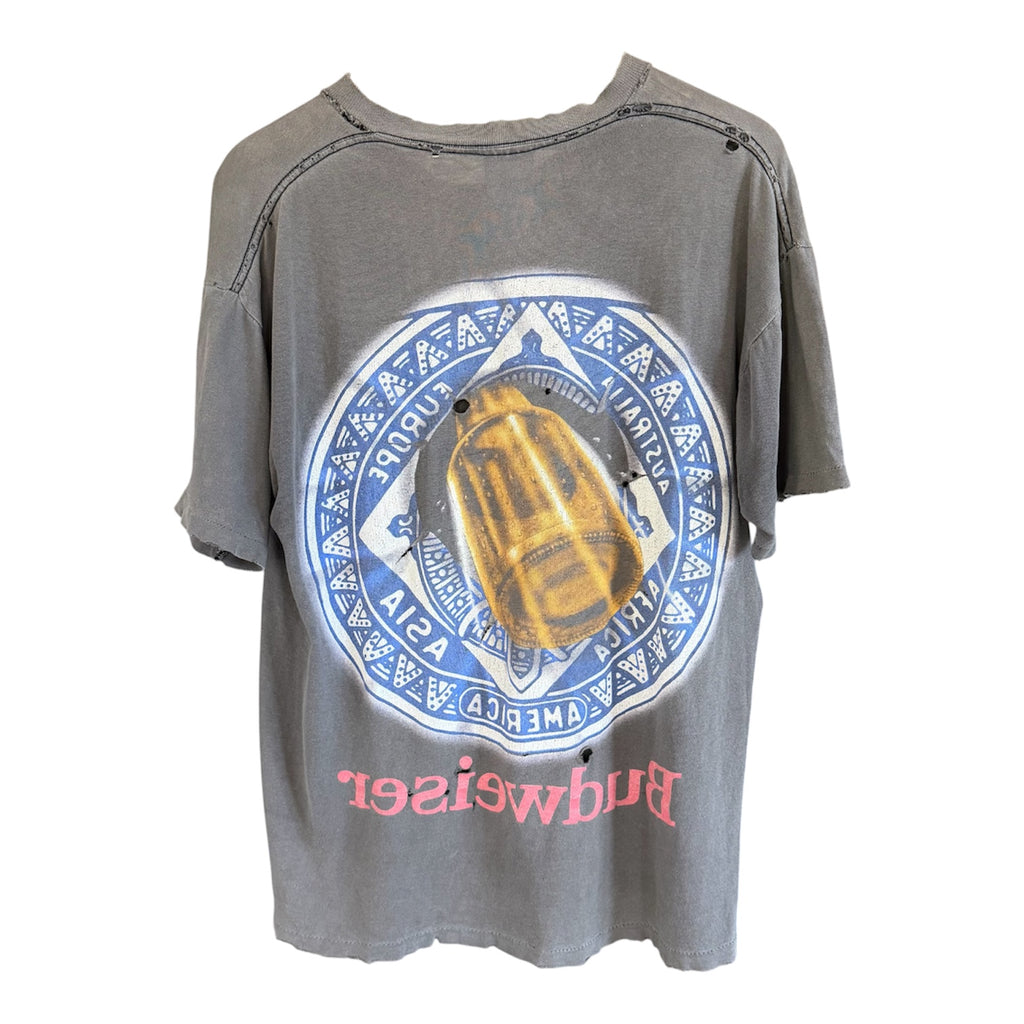 Vintage Faded Gray Budweiser Tee