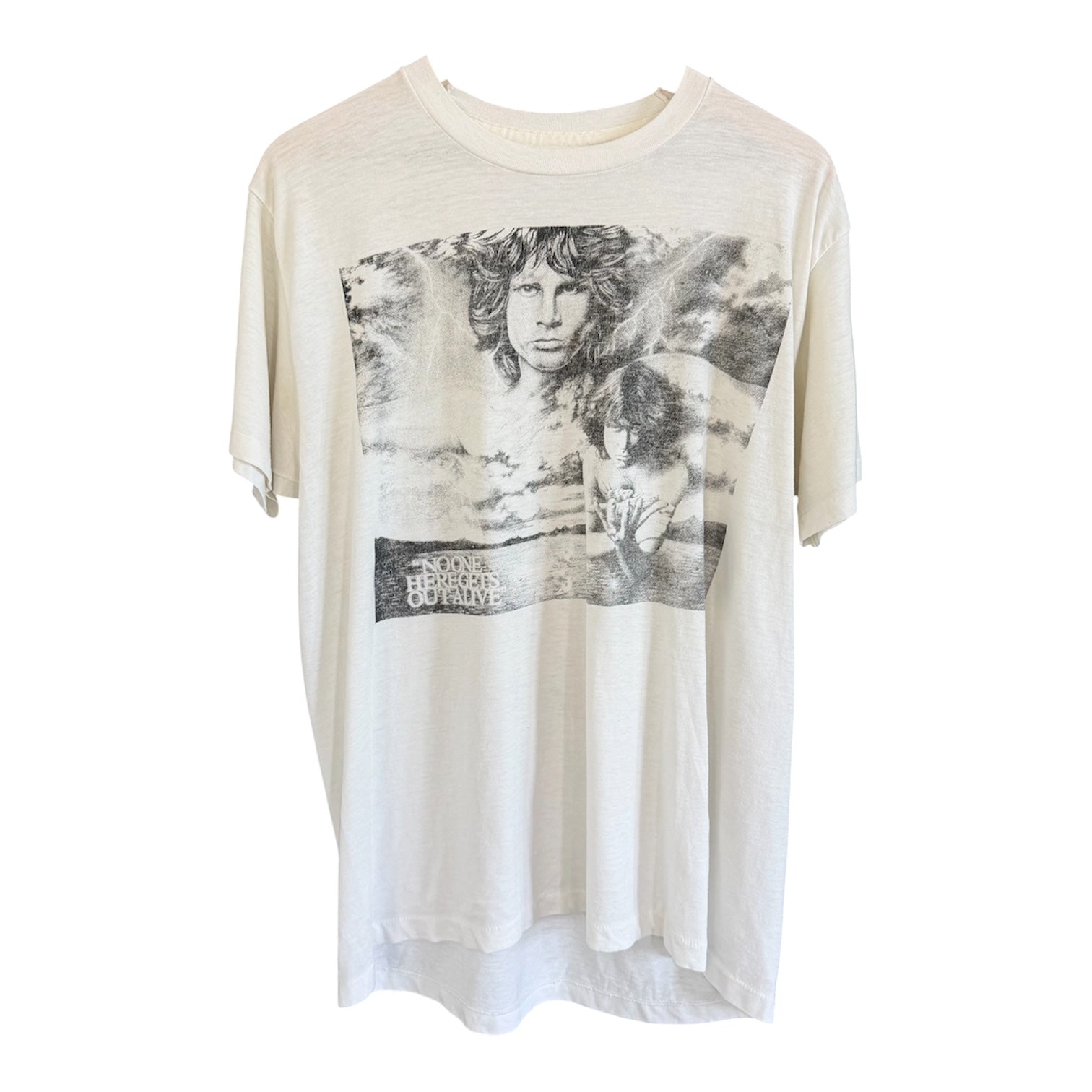 Jim Morrison “No One Here Gets Out Alive” Tee
